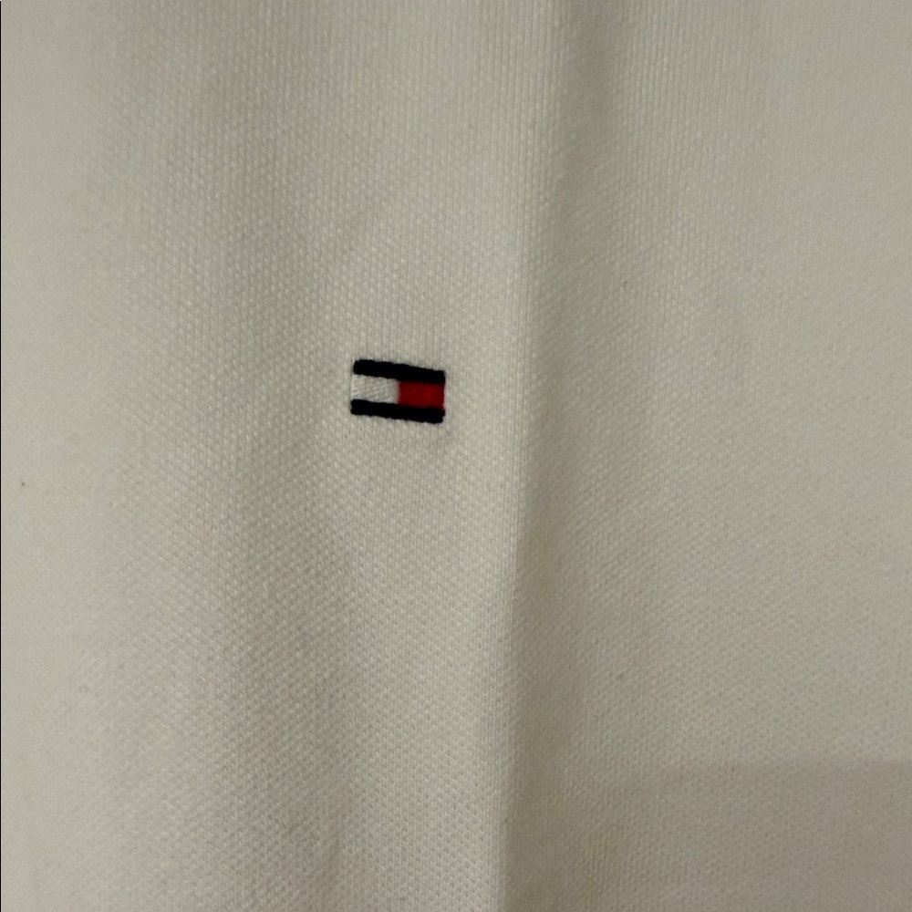 Tommy Hilfiger Men's Cream/White Polo Shirt with Subtle Logo size XL, NWOT - Picture 3 of 5